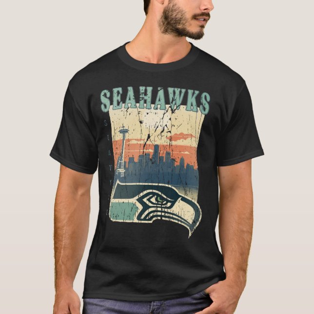 Seattle Seahawks Vintage Style T-Shirt (Front)