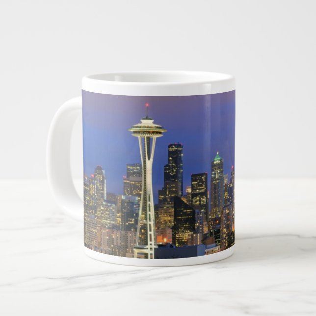 Seattle seen from Kerry Park in Queen Anne Giant Coffee Mug (Front Left)