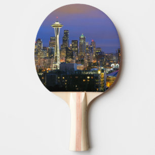 Seattle seen from Kerry Park in Queen Anne Ping Pong Paddle