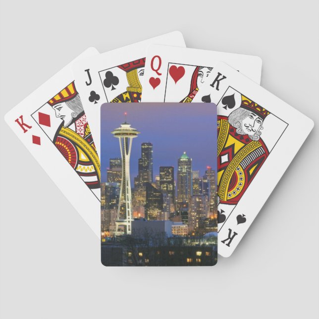 Seattle seen from Kerry Park in Queen Anne Poker Cards (Back)