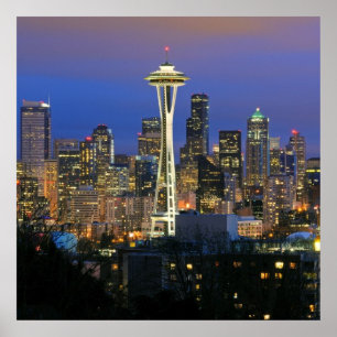 Seattle seen from Kerry Park in Queen Anne Poster