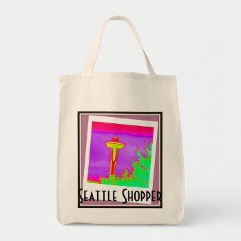 Seattle Shopper Reusable Shopping Bag by toddsphotography at Zazzle