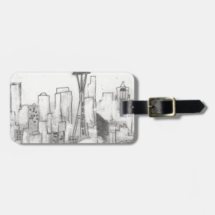 Seattle Sketch Luggage Tag