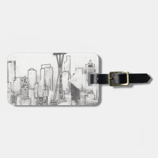 Seattle Sketch Luggage Tag