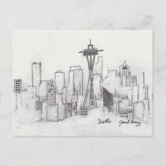 Seattle Sketch Postcard