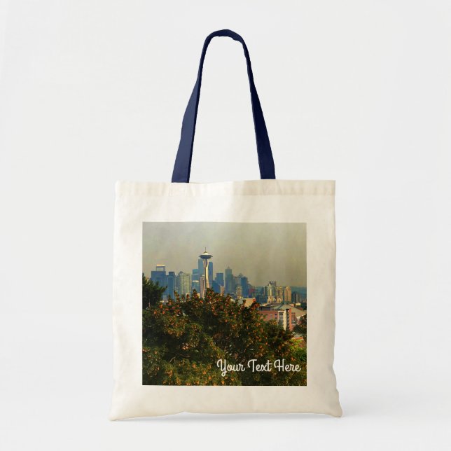 Seattle Skyline #1 Tote Bag (Front)