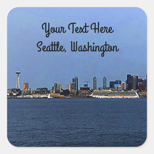 Seattle Skyline #2-1 Stickers (Front)