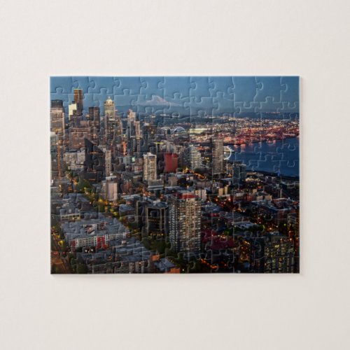 Seattle Skyline at dusk Puzzle