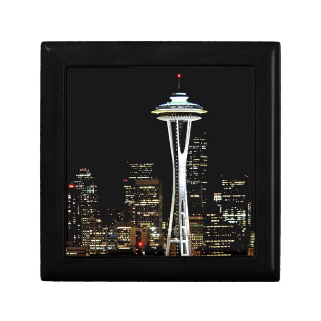 Seattle skyline at night, with Space Needle. Gift Box (Front)