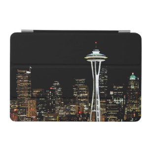 Seattle skyline at night, with Space Needle. iPad Mini Cover