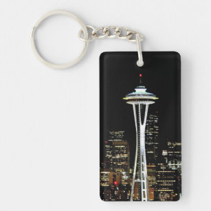 Space Needle Keychains No Minimum Quantity Zazzle