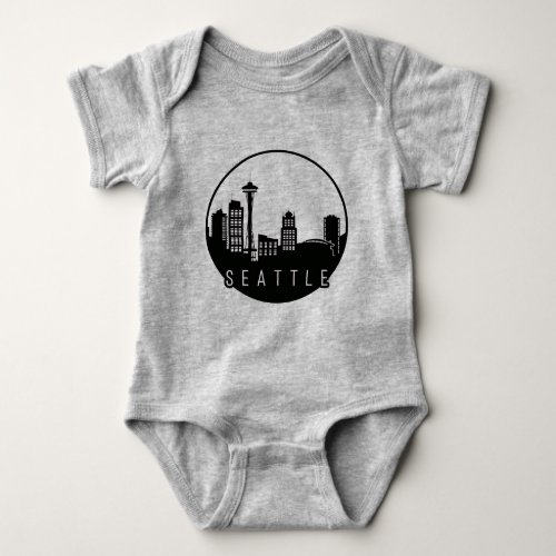 Seattle Skyline Baby Bodysuit