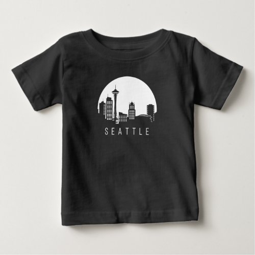 Seattle Skyline Baby T_Shirt