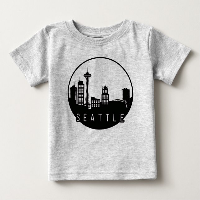 Seattle Skyline Baby T-Shirt (Front)