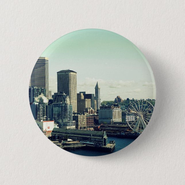 Seattle Skyline Button (Front)