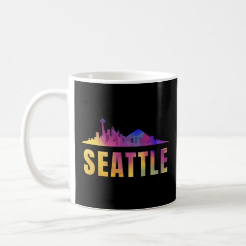 Seattle Skyline City Town Washington State Usa Ame Coffee Mug