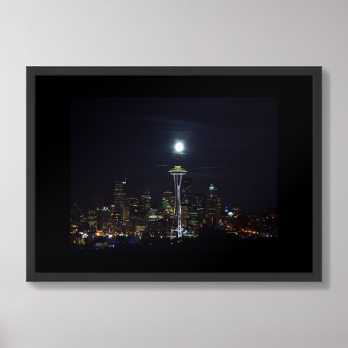 Seattle Skyline Framed Poster