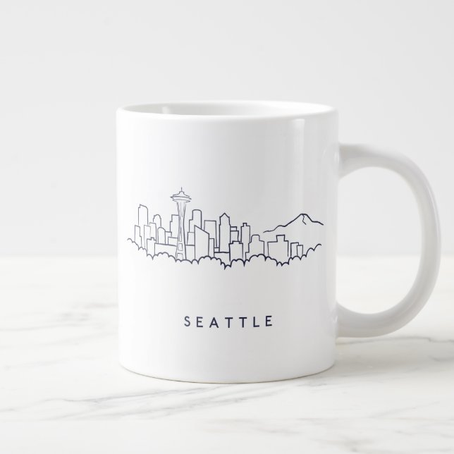 Seattle Skyline Giant Coffee Mug (Right)