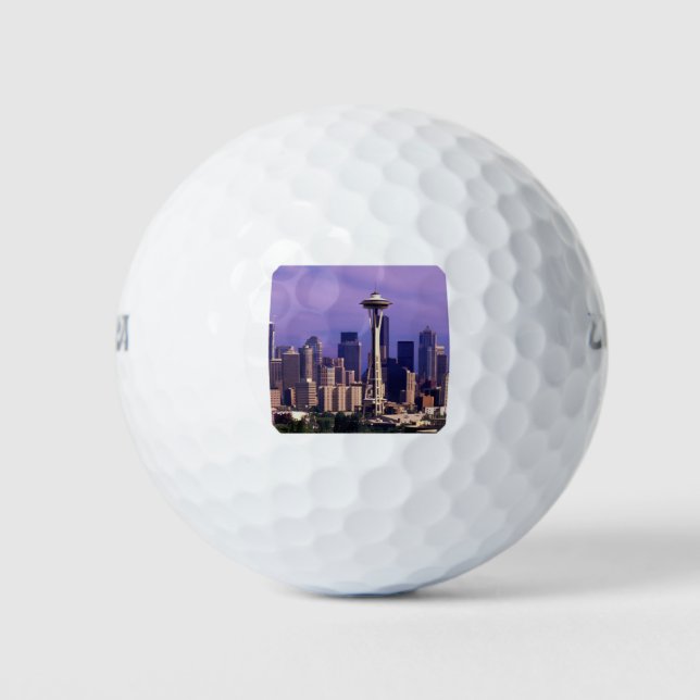 Seattle Skyline Golf Balls (Front)