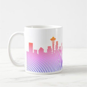 Seattle skyline graphic coffee mug
