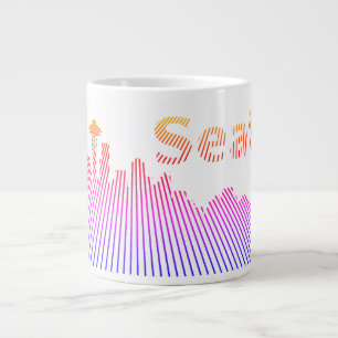 Seattle skyline graphic giant coffee mug