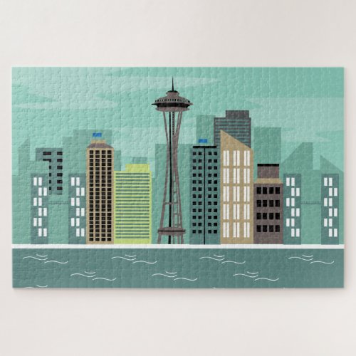 Seattle Skyline Jigsaw Puzzle