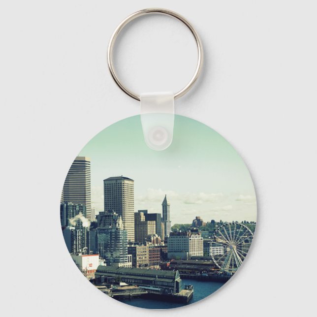 Seattle Skyline Keychain (Front)