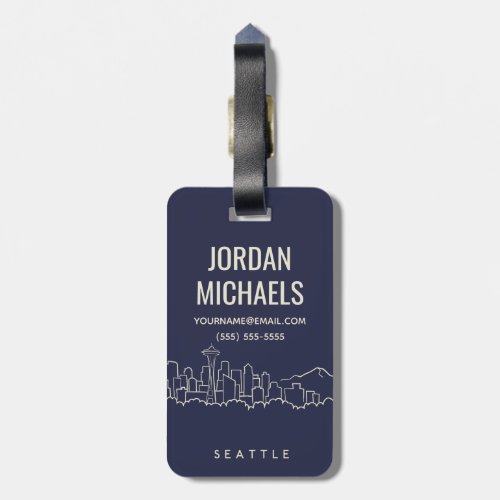 Seattle Skyline Luggage Tag