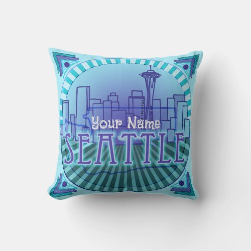Seattle Skyline pillow