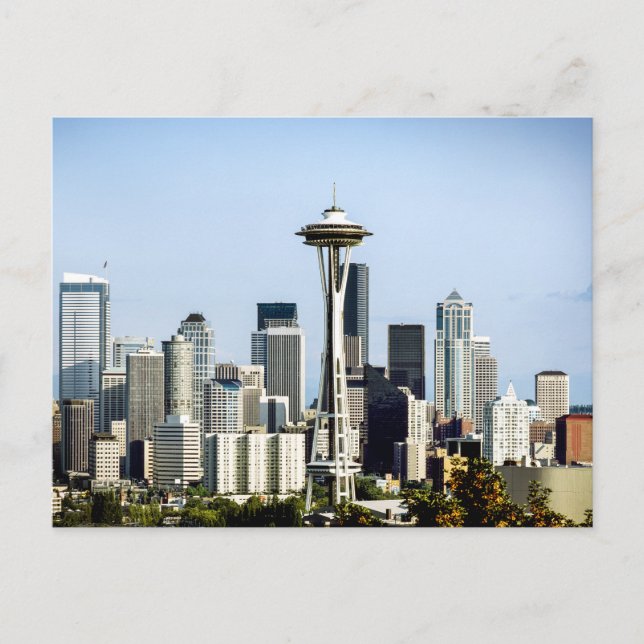 Seattle Skyline  Postcard (Front)