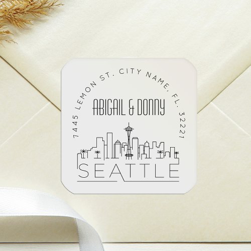 Seattle Skyline  Pre_Addressed Envelope Seal