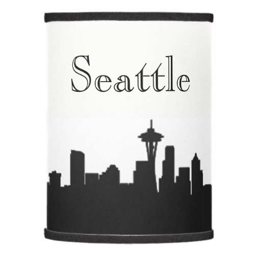 Seattle Skyline Silhouette Lamp Shade