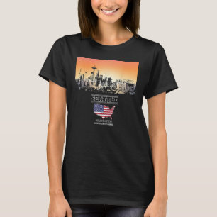 seattle Skyline Vacation Souvenir city T-Shirt