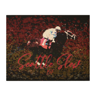 Seattle Slew 1977 Champion Triple Crown Winner Wood Wall Art