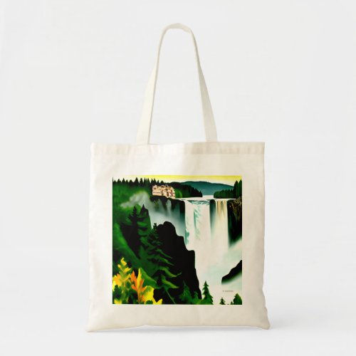 Seattle Snoqualmie Falls Tote Bag