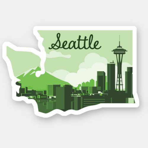 Seattle Sticker Green