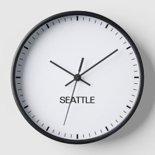 Seattle Time Zone Newsroom Style Clock