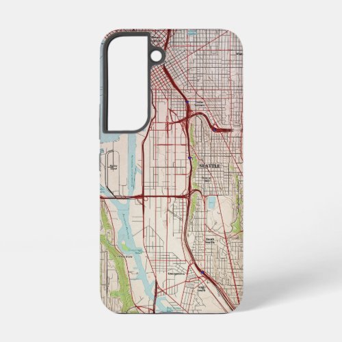 Seattle Topographic City Map Samsung Galaxy S22 Case