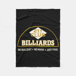 Seattle Vintage Pool Hall 211 Club Logo And Motto Fleece Blanket