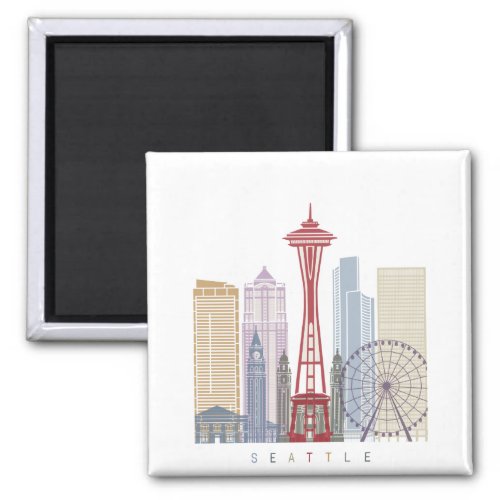 Seattle Vintage Poster Magnet