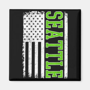 Seattle vintage us flag vintage design men women k magnet