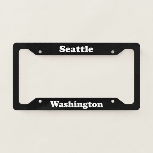 Seattle WA License Plate Frame