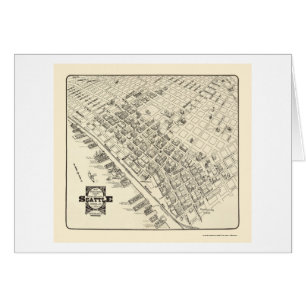 Seattle, WA Panoramic Map - 1903 Cards