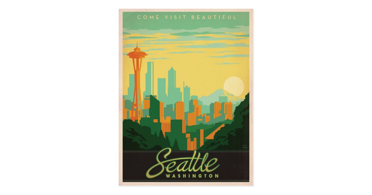 Seattle, WA Postcard | Zazzle.com