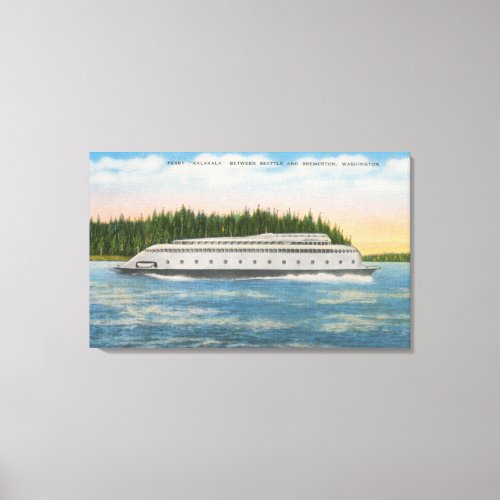 Seattle WA _ View of Kalakala Ferry on Puget Canvas Print