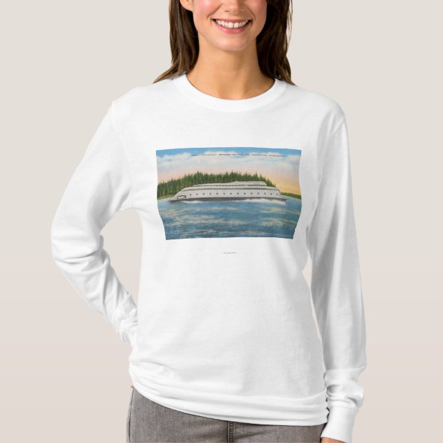 Seattle, WA - View of Kalakala Ferry on Puget T-Shirt (Front)