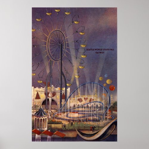 Seattle Washington1962 Worlds Fair Poster