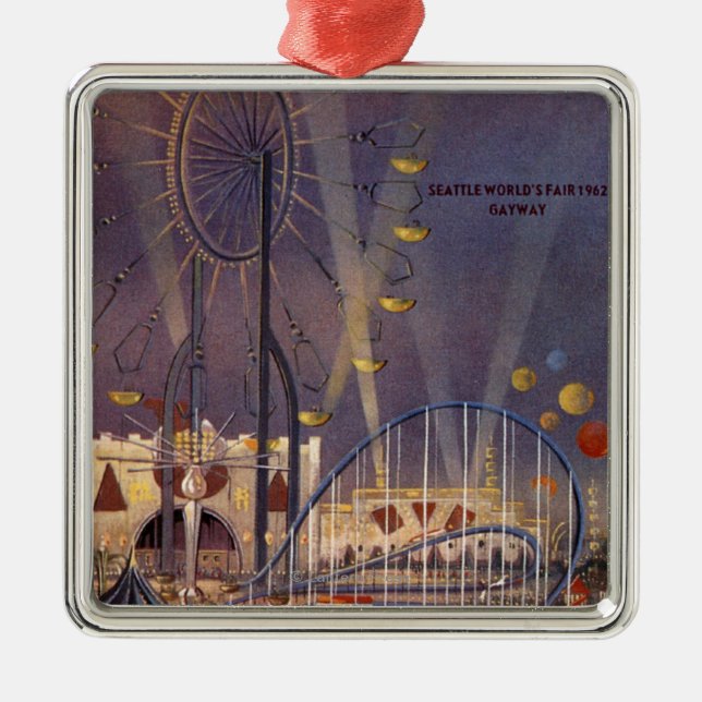 Seattle, Washington1962 World's Fair Poster Metal Ornament (Front)