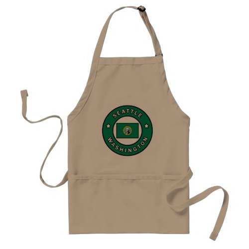 Seattle Washington Adult Apron