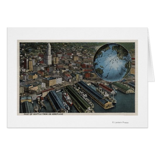 Seattle, Washington - Aerial of Seattle Cards (Front Horizontal)